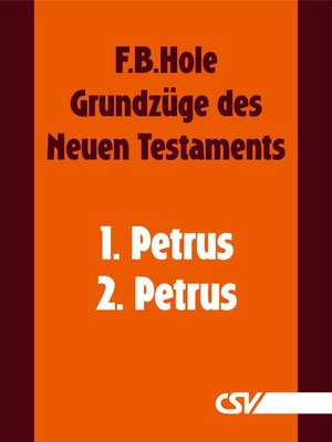 cover image of Grundzüge des Neuen Testaments--1. & 2. Petrus